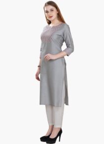 Chanderi Silk A-line Kurta