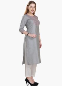 Chanderi Silk A-line Kurta