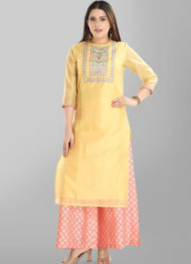 Viscose Chanderi Straight Kurta