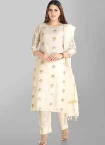 Chanderi Jaquard Kurta Set