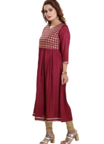 Viscose Silk Flared Kurta